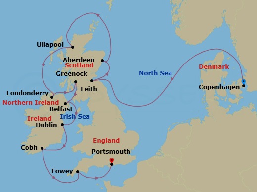 Itinerary map