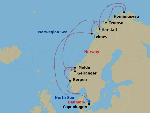 Itinerary map