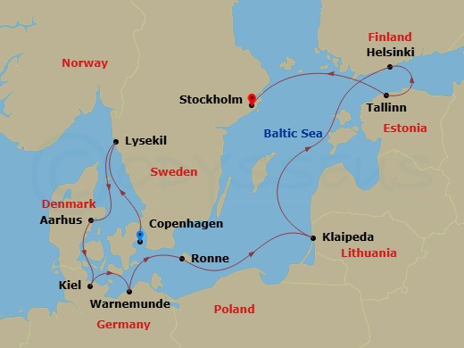 Itinerary map