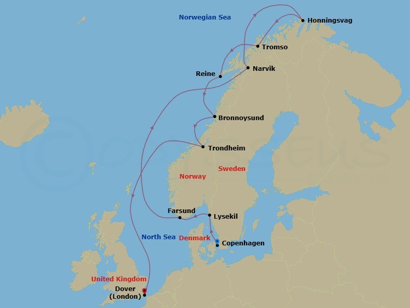 Itinerary map