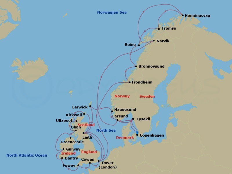 Itinerary map