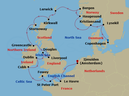 Itinerary map