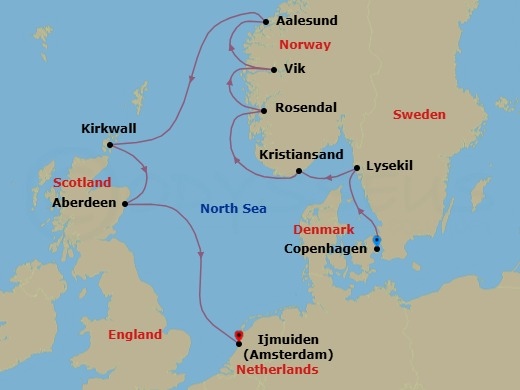 Itinerary map