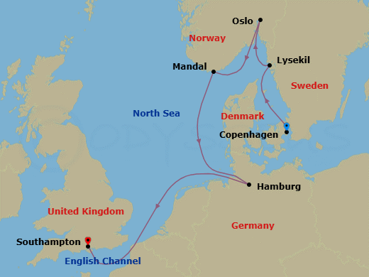 Itinerary map