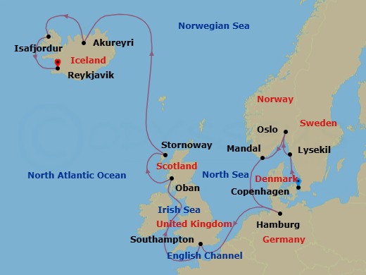 Itinerary map