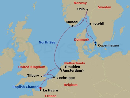 Itinerary map