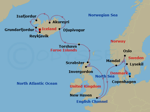 Itinerary map