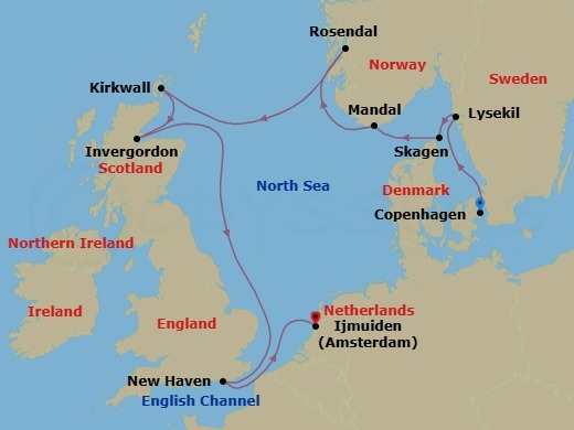 Itinerary map