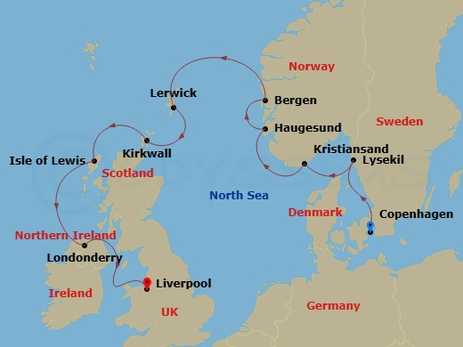 Itinerary map