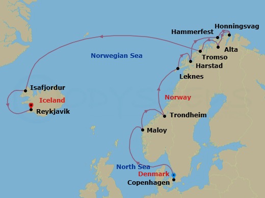 Itinerary map