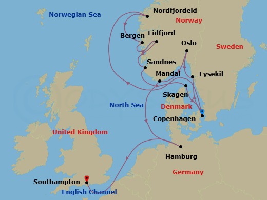 Itinerary map