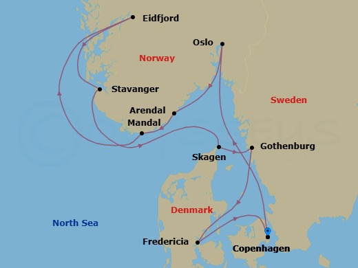 Itinerary map