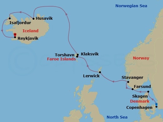 Itinerary map