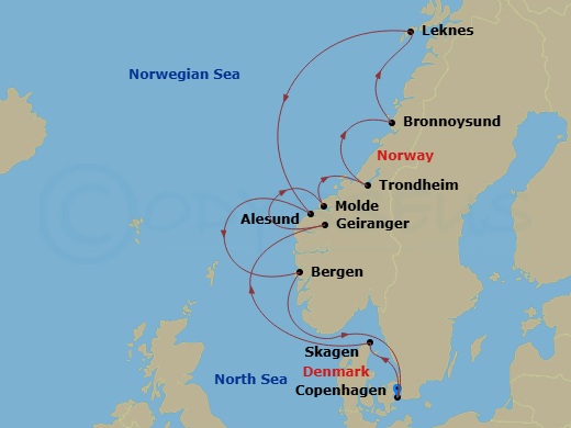 Itinerary map