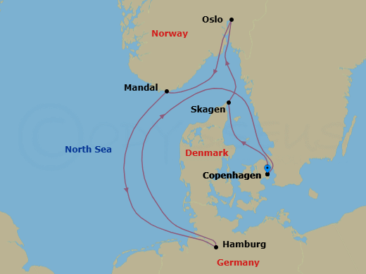 Itinerary map