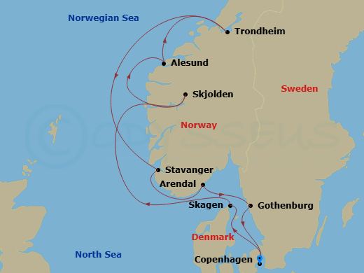 Itinerary map
