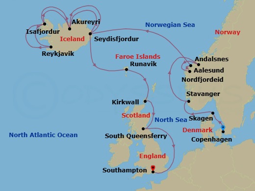 Itinerary map