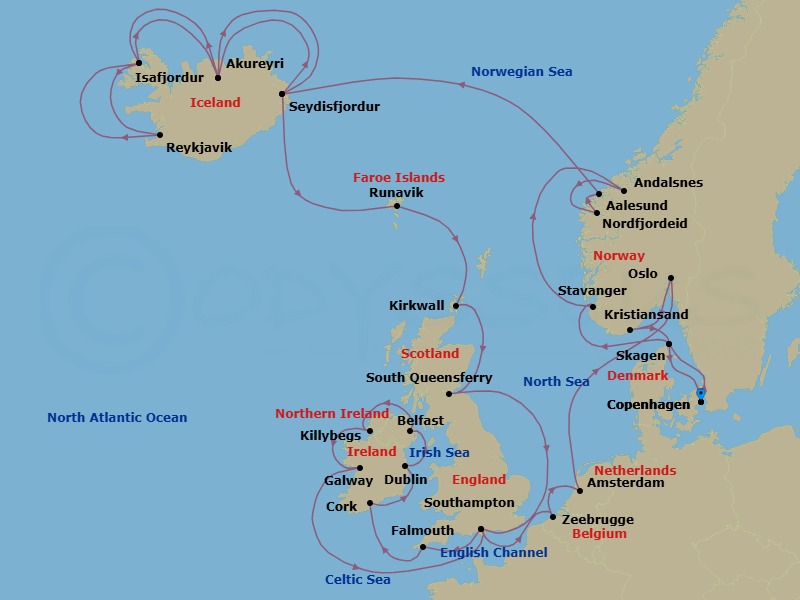 Itinerary map
