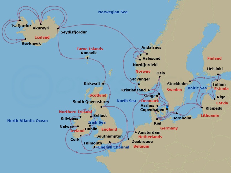 Itinerary map