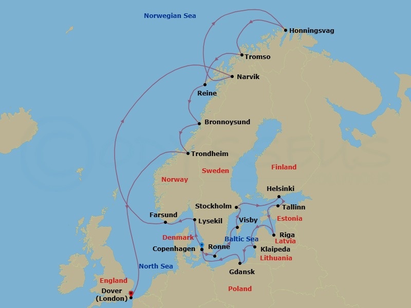 Itinerary map