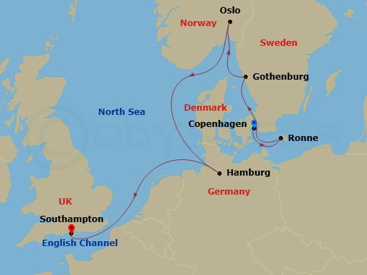 Itinerary map
