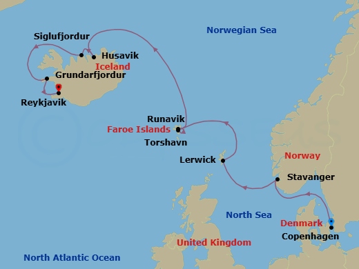 Itinerary map