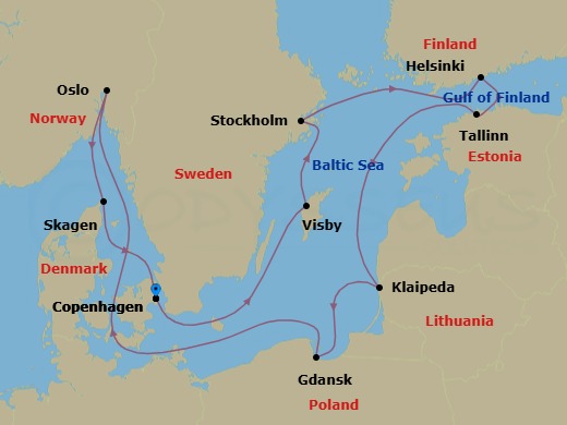 Itinerary map