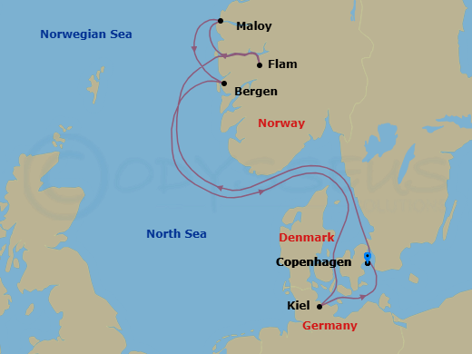 Itinerary map