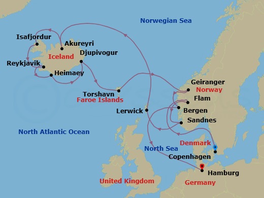 Itinerary map