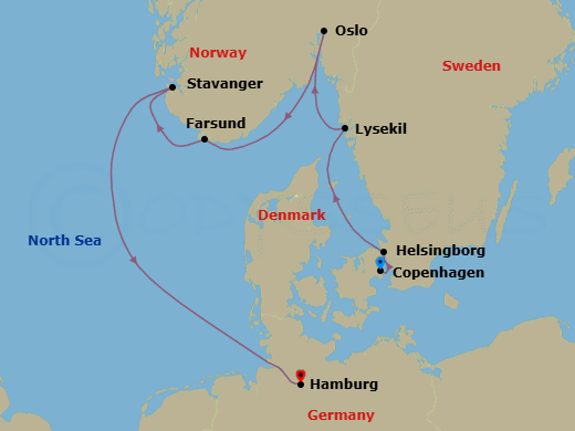 Itinerary map