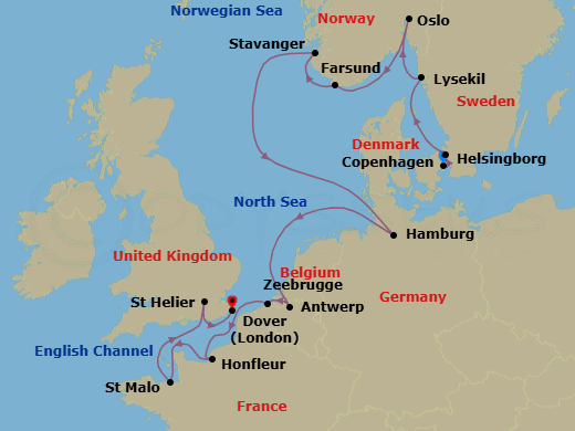 Itinerary map