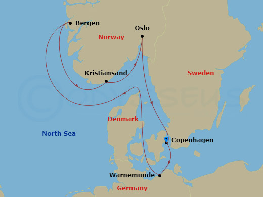 Itinerary map