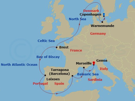 Itinerary map