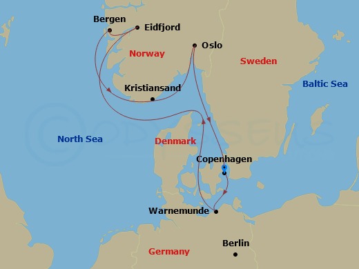 Itinerary map