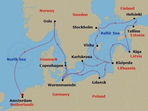 Itinerary map