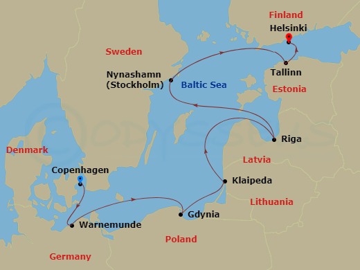 Itinerary map