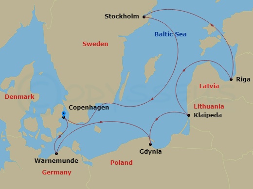 Itinerary map