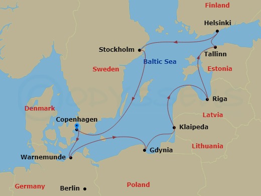 Itinerary map