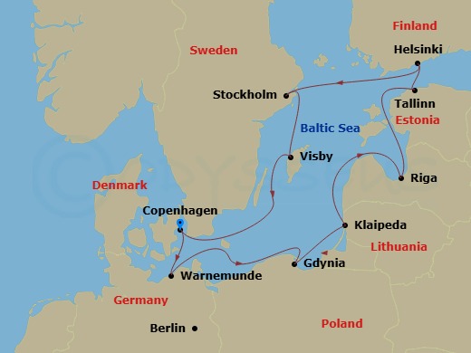 Itinerary map