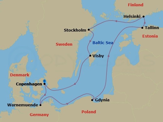 Itinerary map