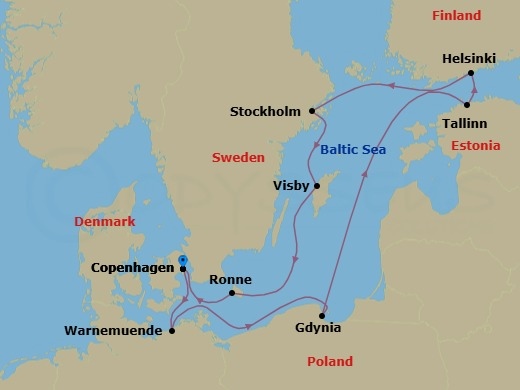 Itinerary map