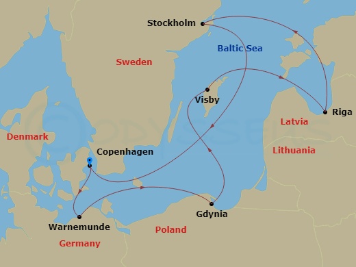 Itinerary map