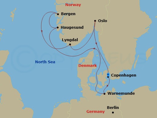 Itinerary map