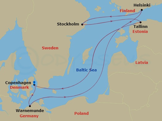Itinerary map