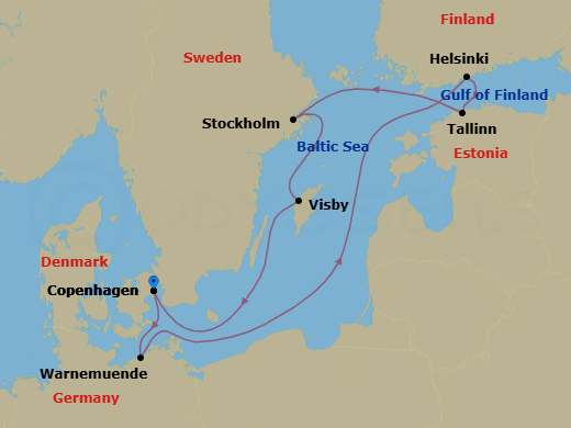 Itinerary map