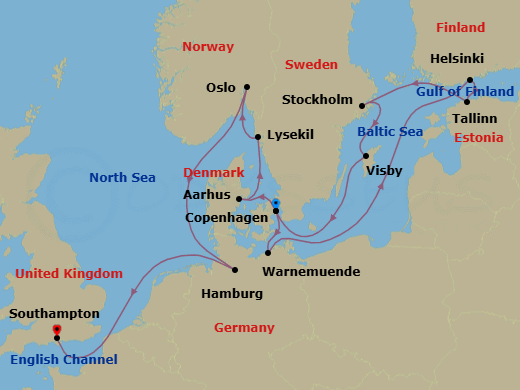 Itinerary map