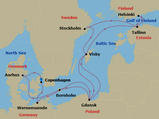 Itinerary map