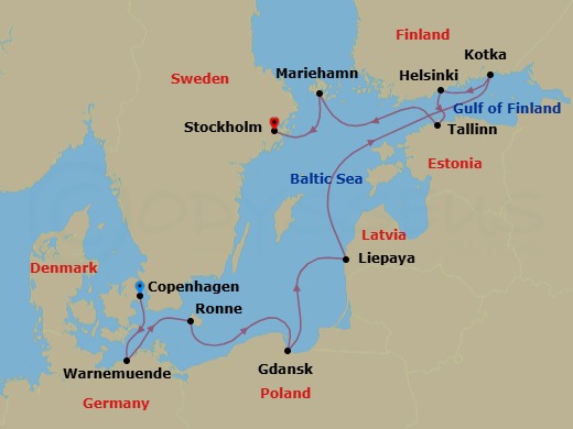 Itinerary map