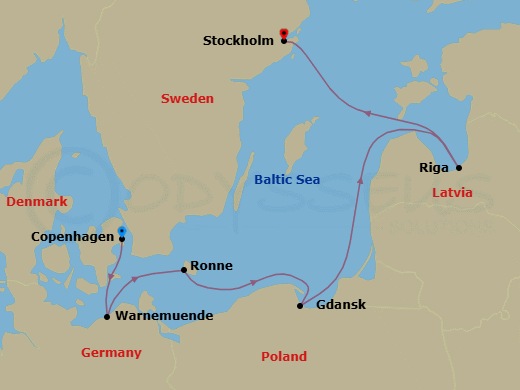 Itinerary map