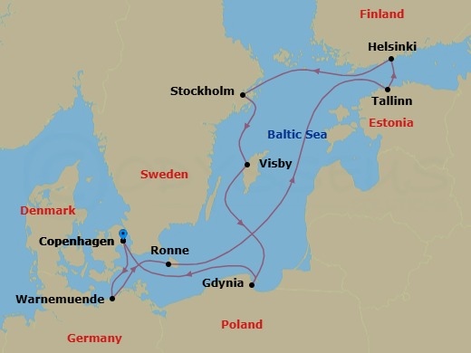 Itinerary map